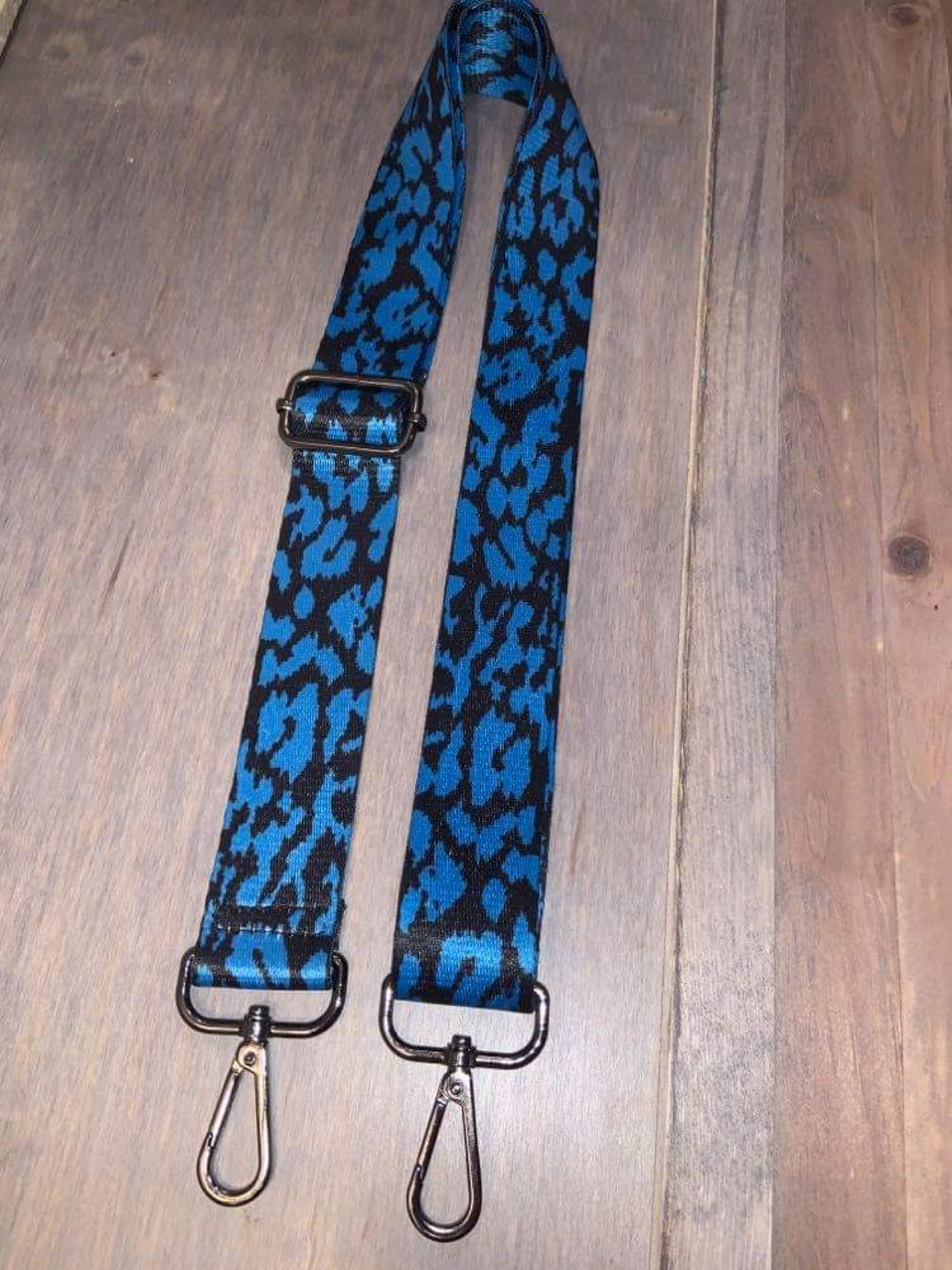 Assorted Color Leopard Bag Strap - 3.8 cm width Fuchsia, Light Pink, Blue or White