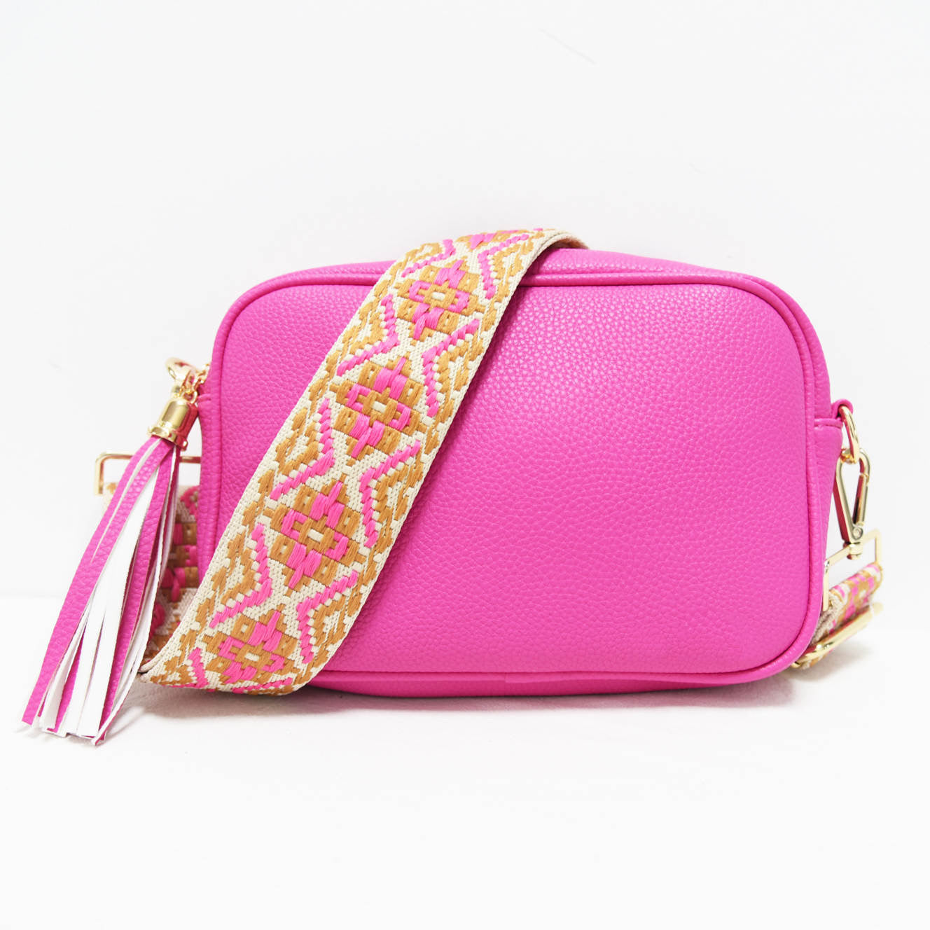 Vegan Leather Crossbody Bag - Assorted Colors