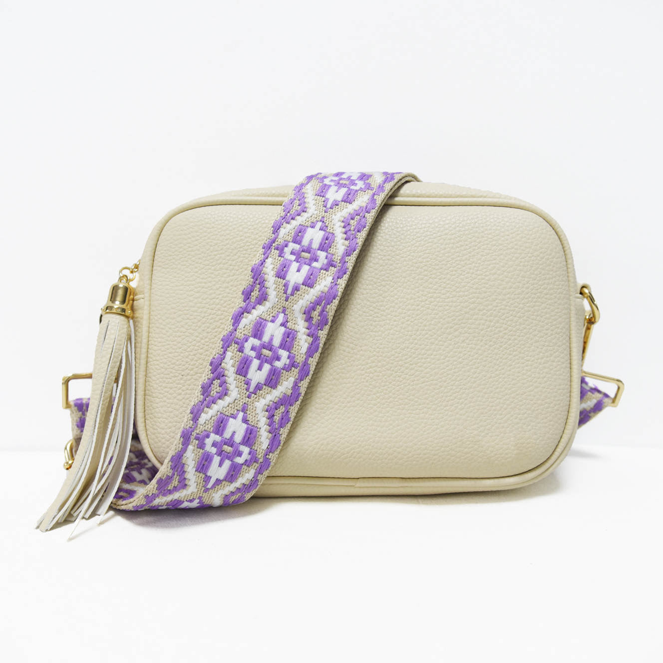 Vegan Leather Crossbody Bag - Assorted Colors