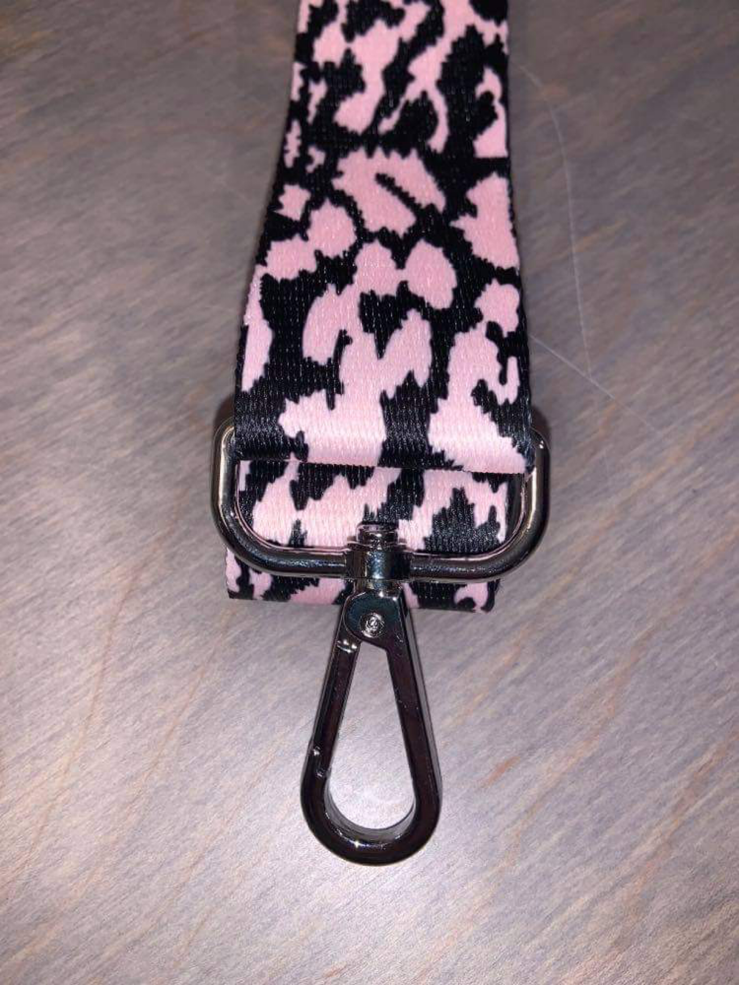 Assorted Color Leopard Bag Strap - 3.8 cm width Fuchsia, Light Pink, Blue or White