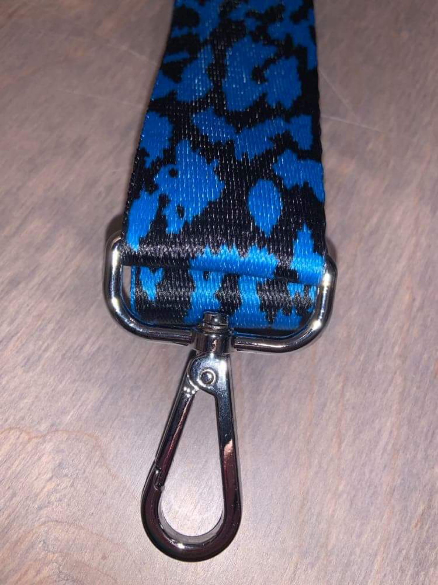 Assorted Color Leopard Bag Strap - 3.8 cm width Fuchsia, Light Pink, Blue or White