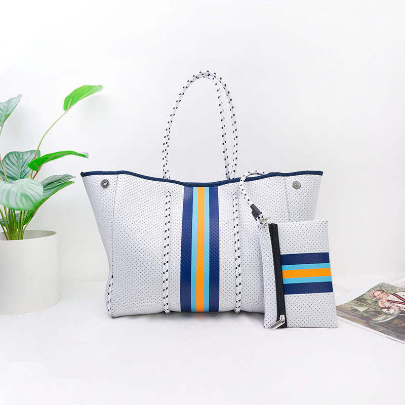 Neoprene tote best sale with stripe