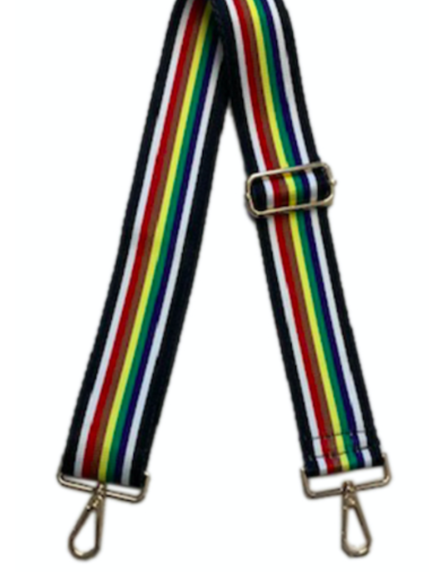 Multi colored rainbow striped Adjustable bag strap π