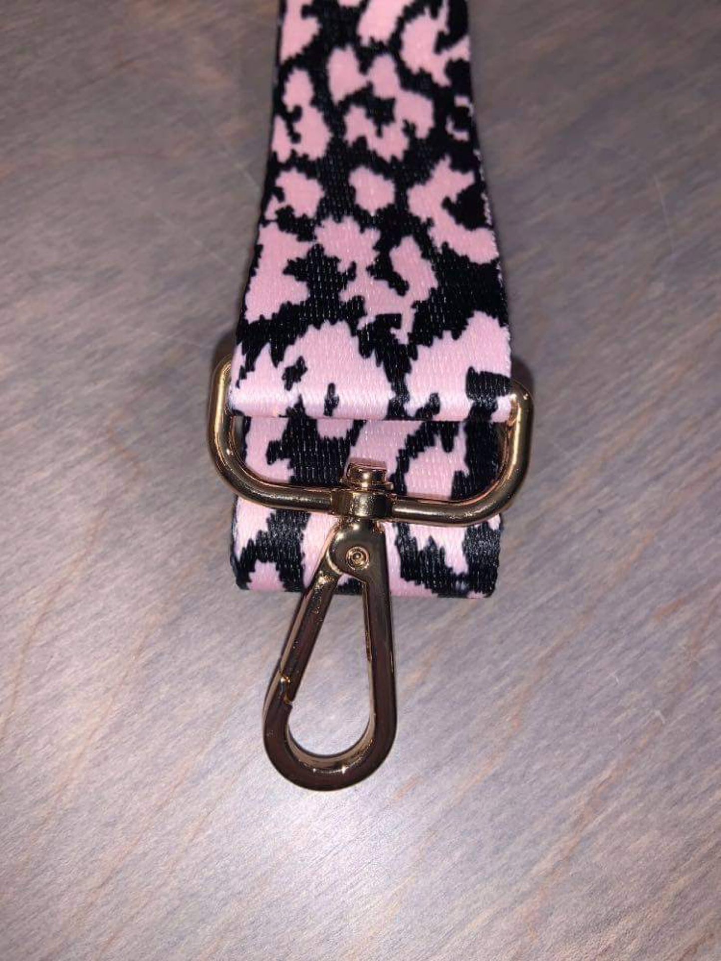 Assorted Color Leopard Bag Strap - 3.8 cm width Fuchsia, Light Pink, Blue or White