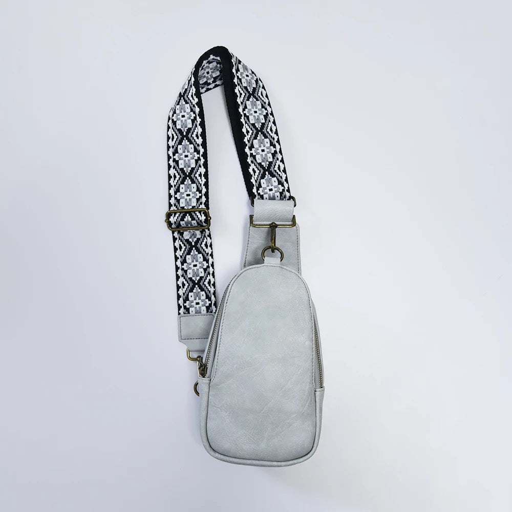 Vegan Leather Sling/ Belt Bag - Pink