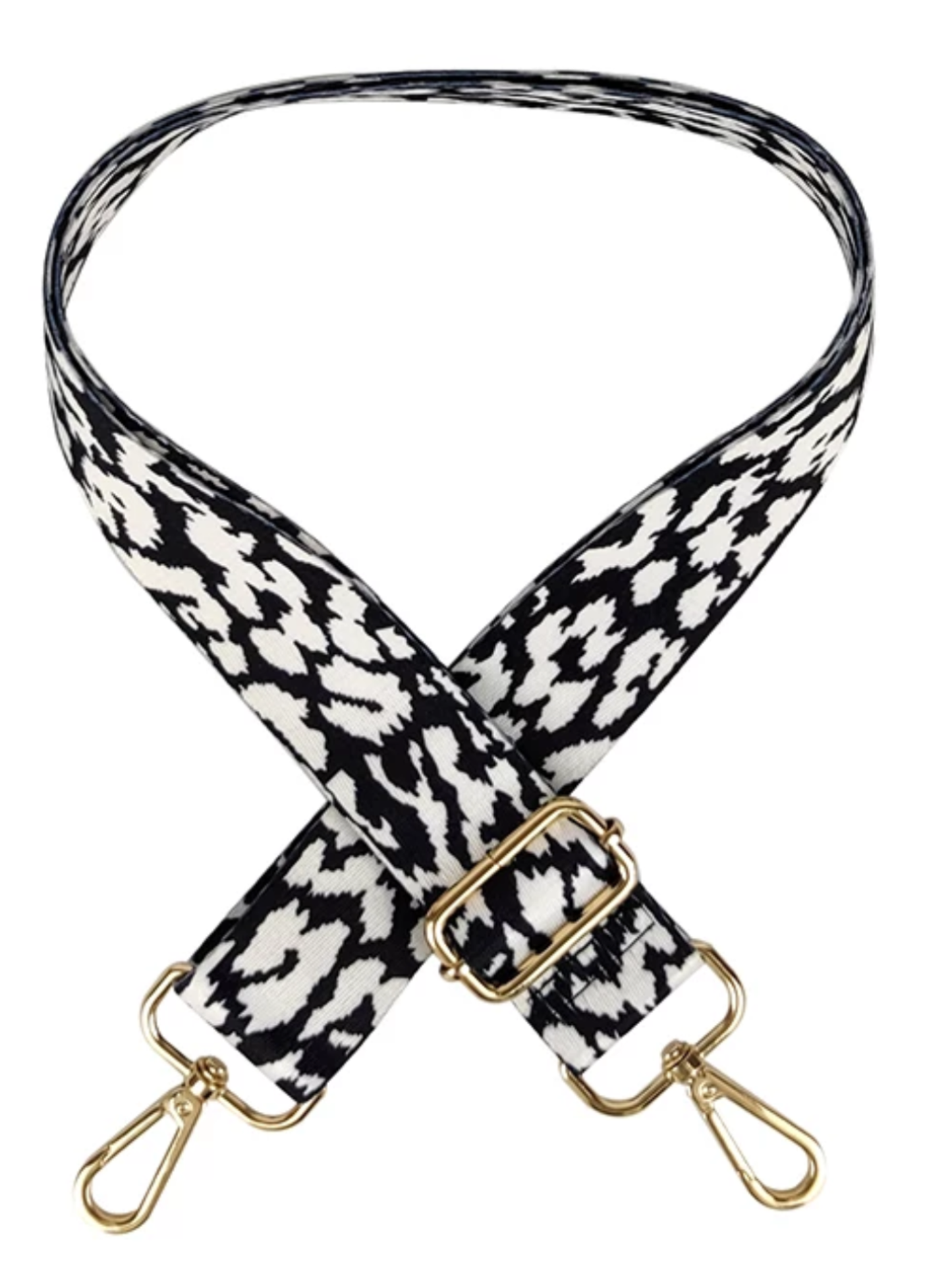 Assorted Color Leopard Bag Strap - 3.8 cm width Fuchsia, Light Pink, Blue or White