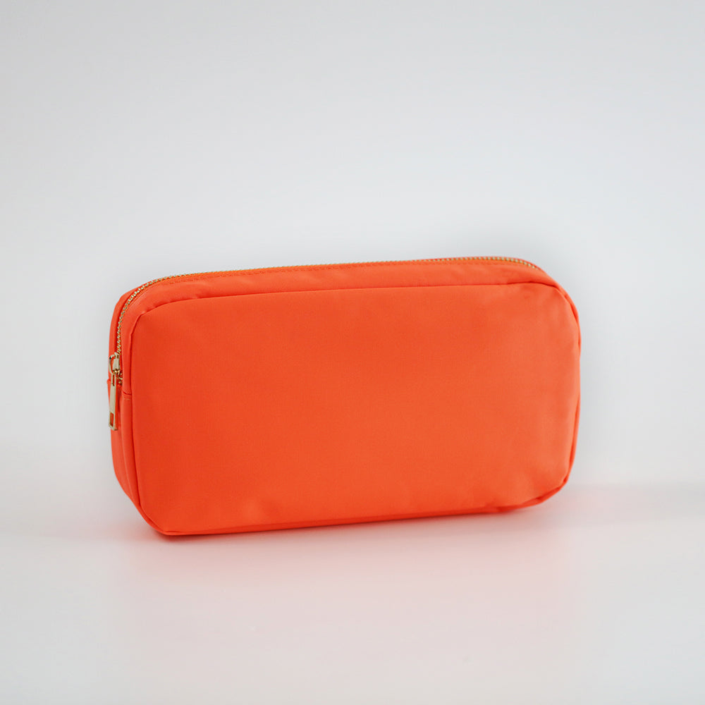 X-Large Nylon Zippered Cosmetic Bag - Assorted Colors