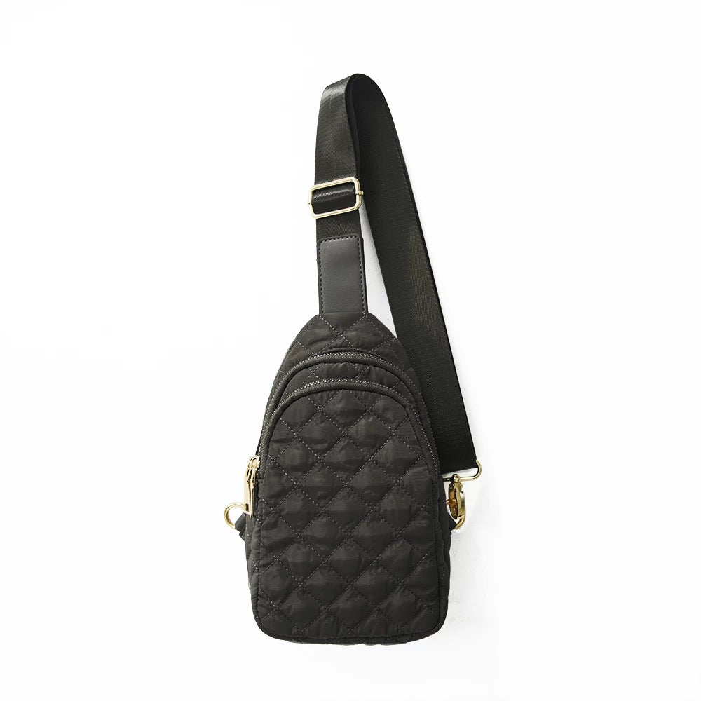 SB Quilted Crossbody Bag Gray