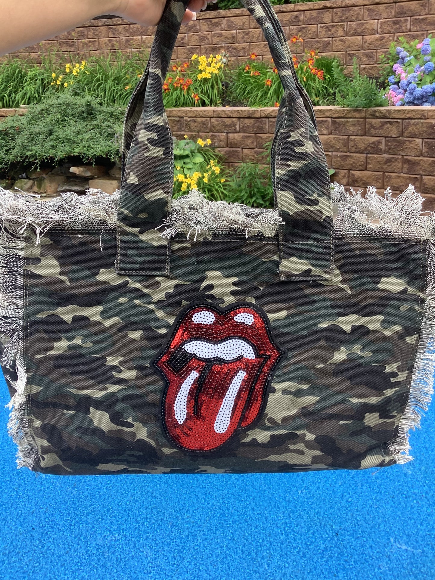 Camo Stones Canvas Tote