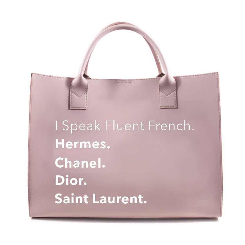 I Speak French Vegan Leather Tote - Assorted Colors