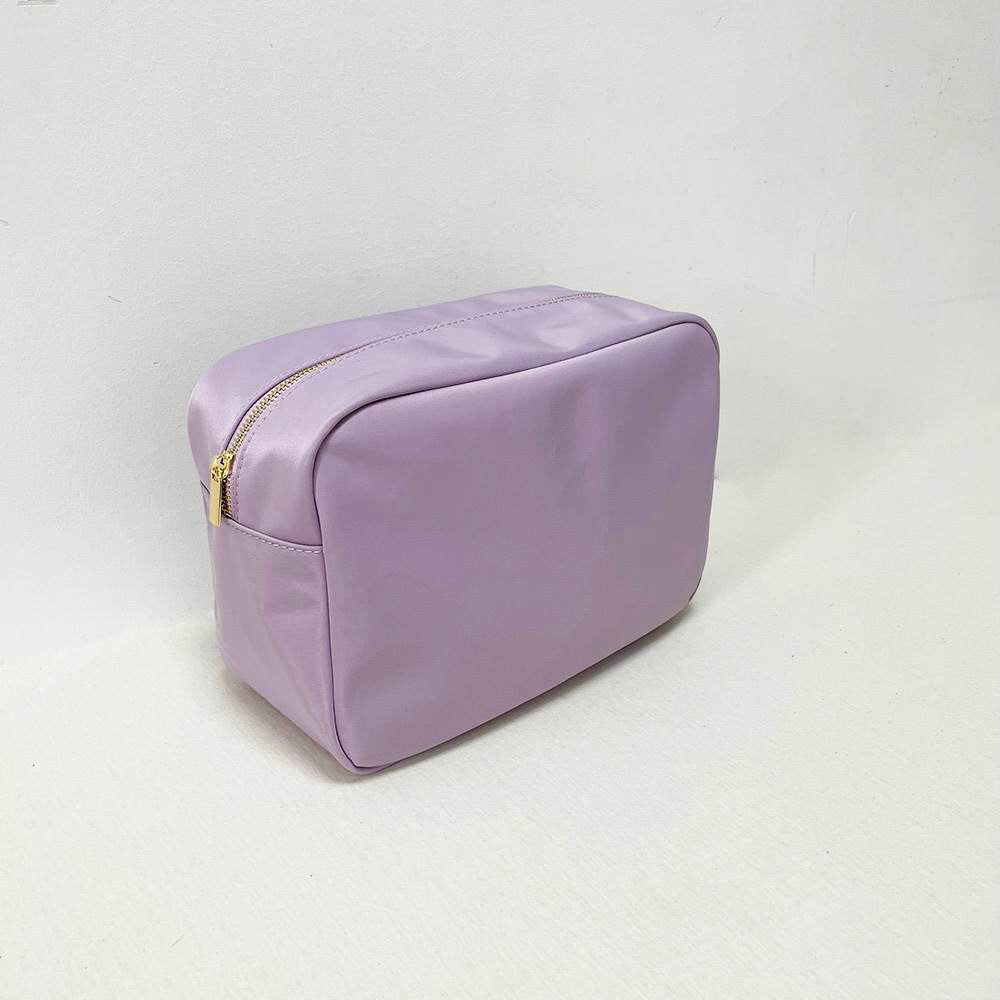 X-Large Nylon Zippered Cosmetic Bag - Assorted Colors