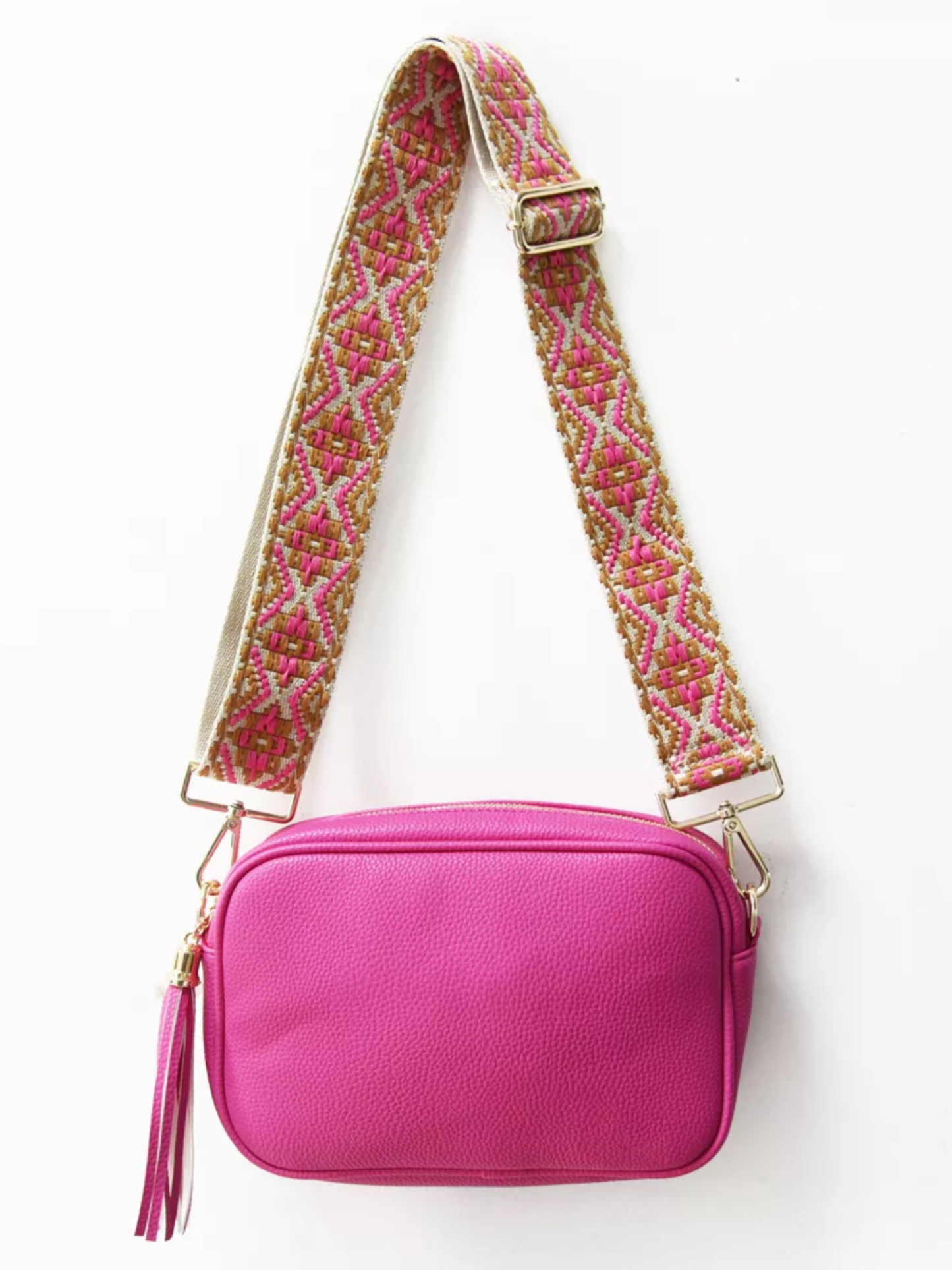 Vegan Leather  Crossbody Bag - Assorted Colors