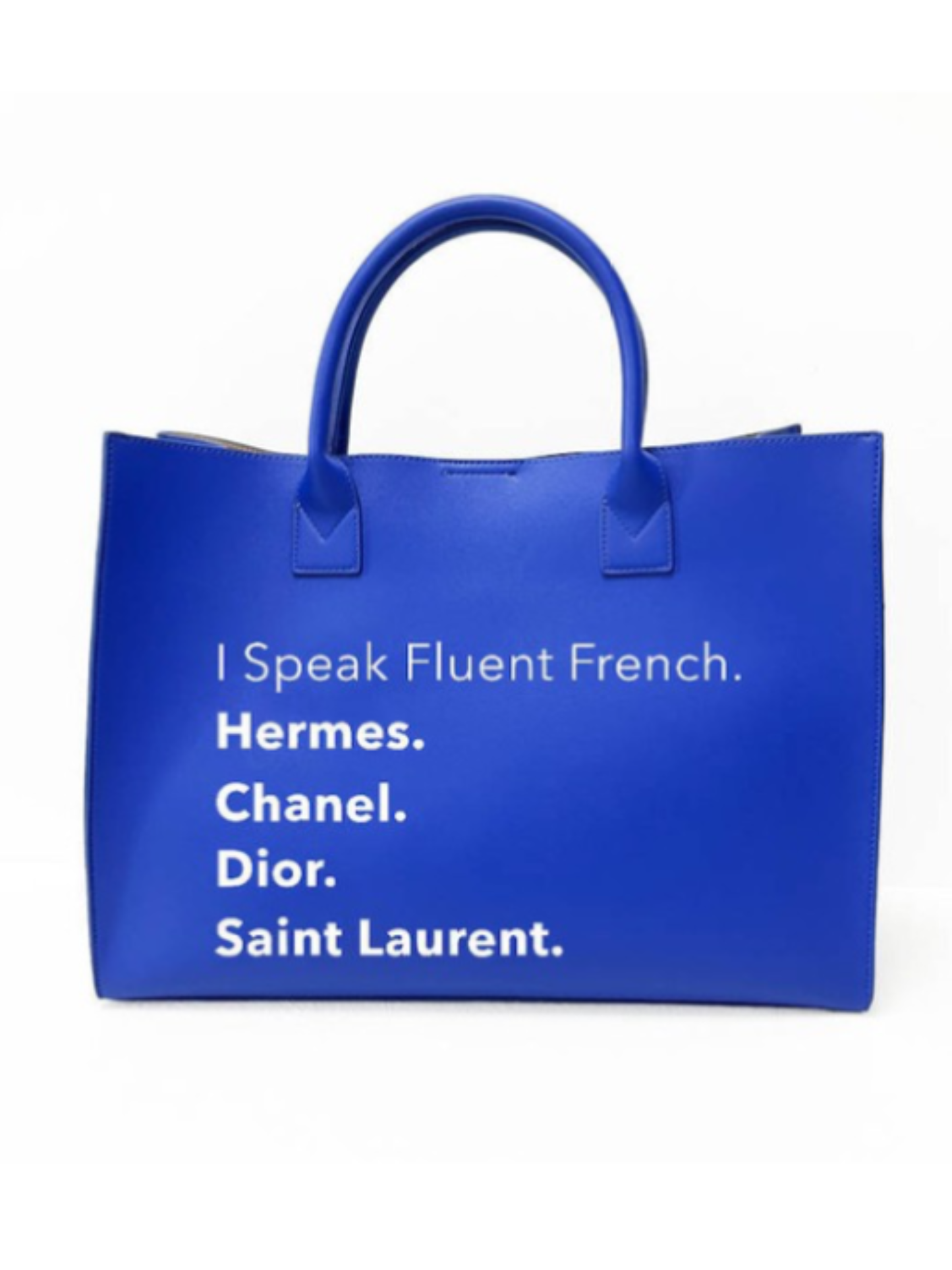 I Speak French Vegan Leather Tote - Assorted Colors