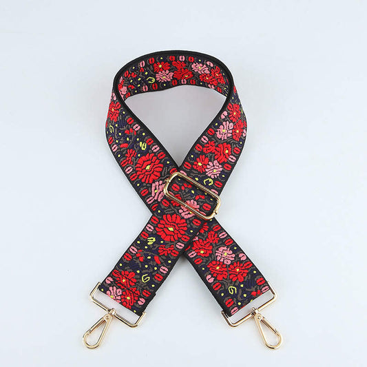 Red Pink Floral Bag Strap 🌺🌸