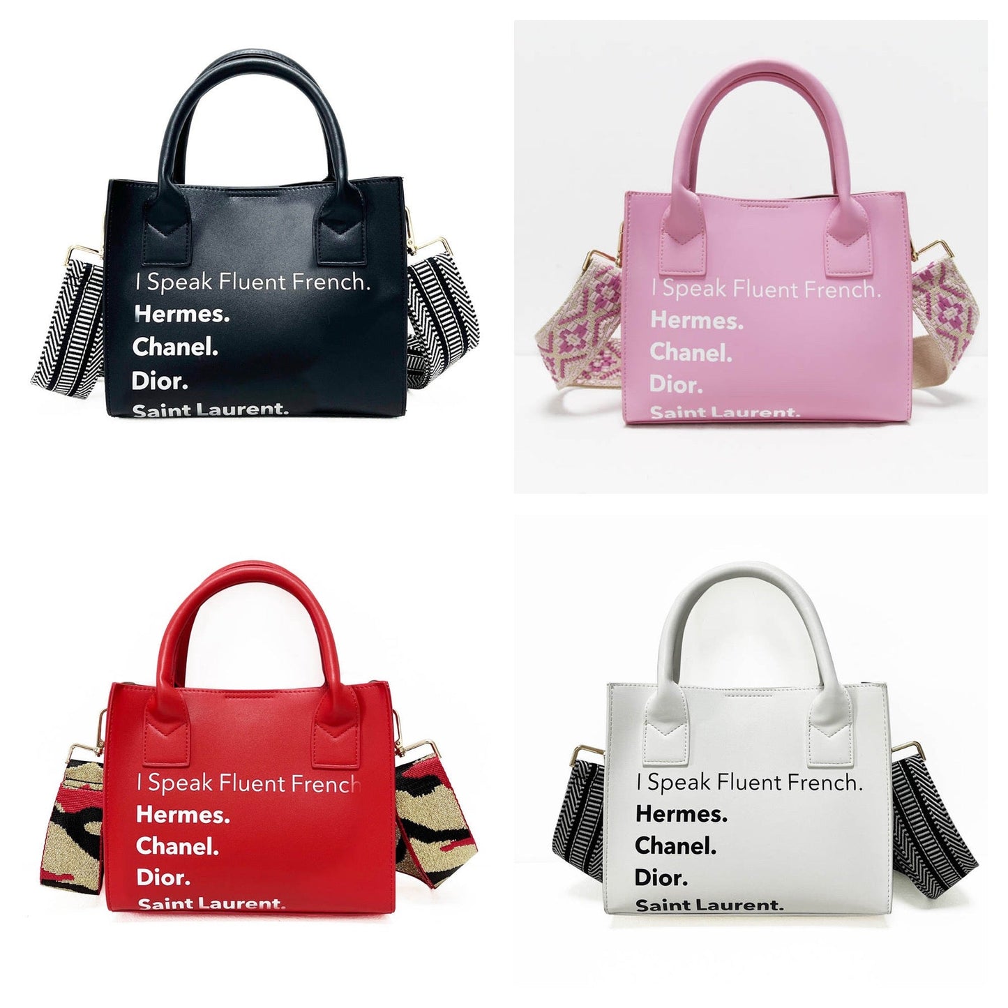 I Speak Fluid French Mini Tote - Assorted Colors