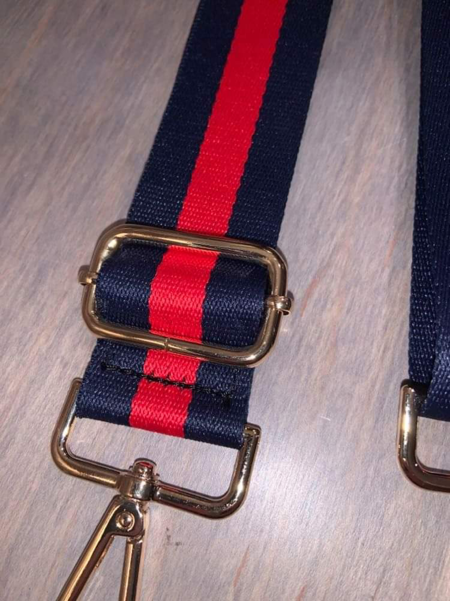 Navy/Red Stripe Adjustable Bag Strap