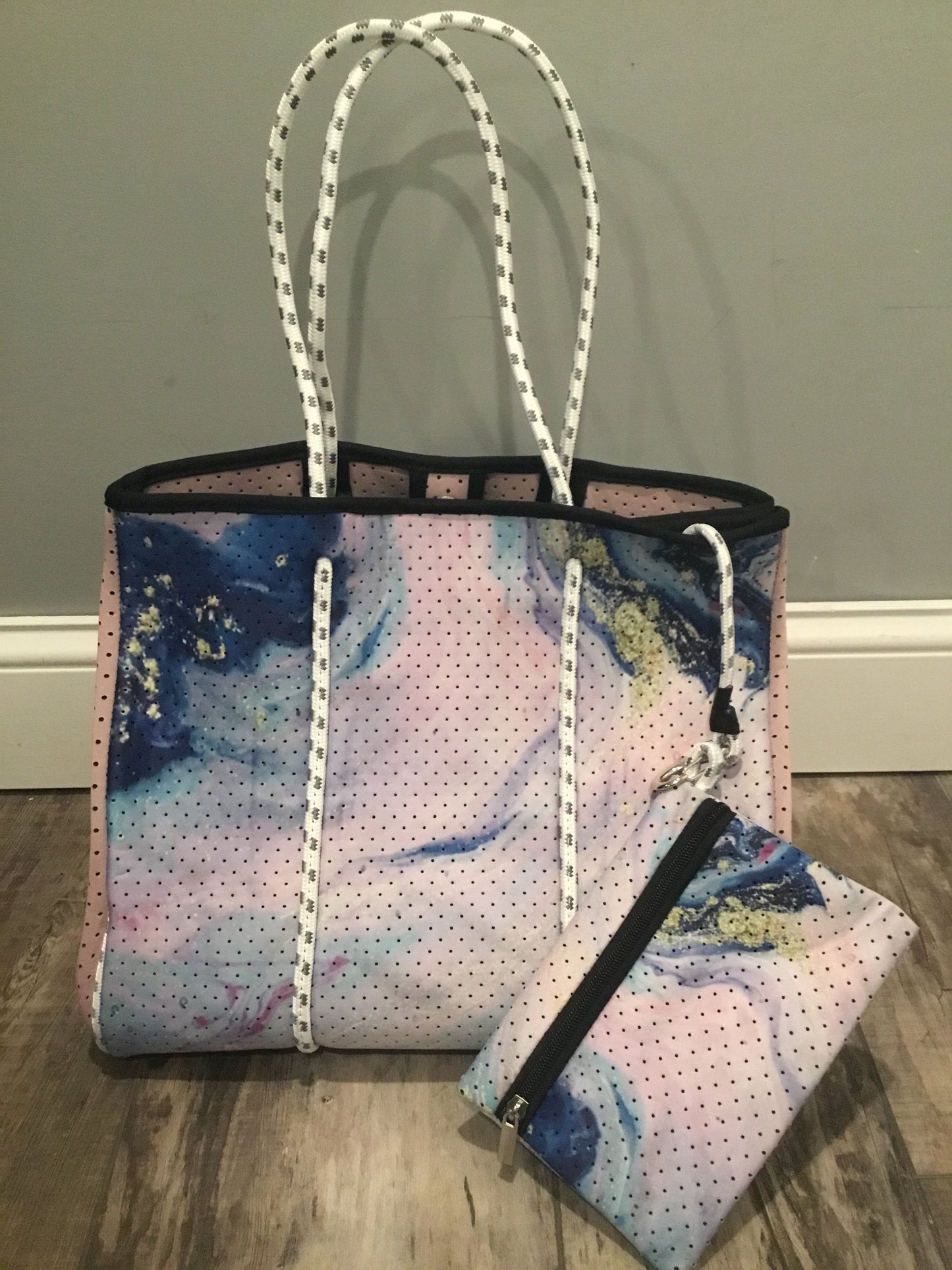 Pink Geode Neoprene Tote