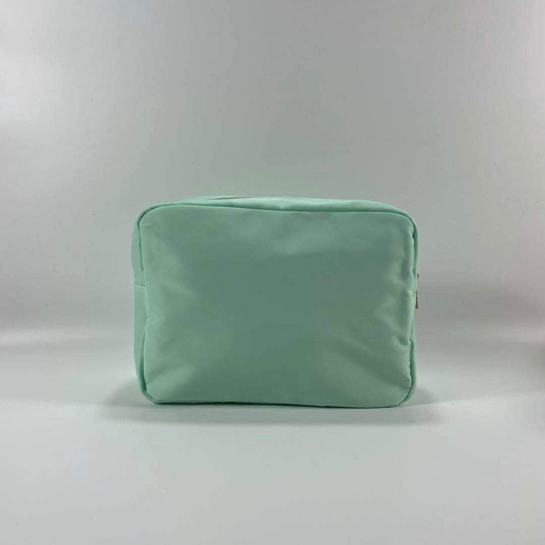 X-Large Nylon Zippered Cosmetic Bag - Assorted Colors