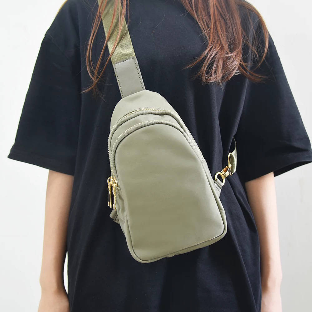 Nylon Sling/Chest Bag - Black, Olive or Ivory