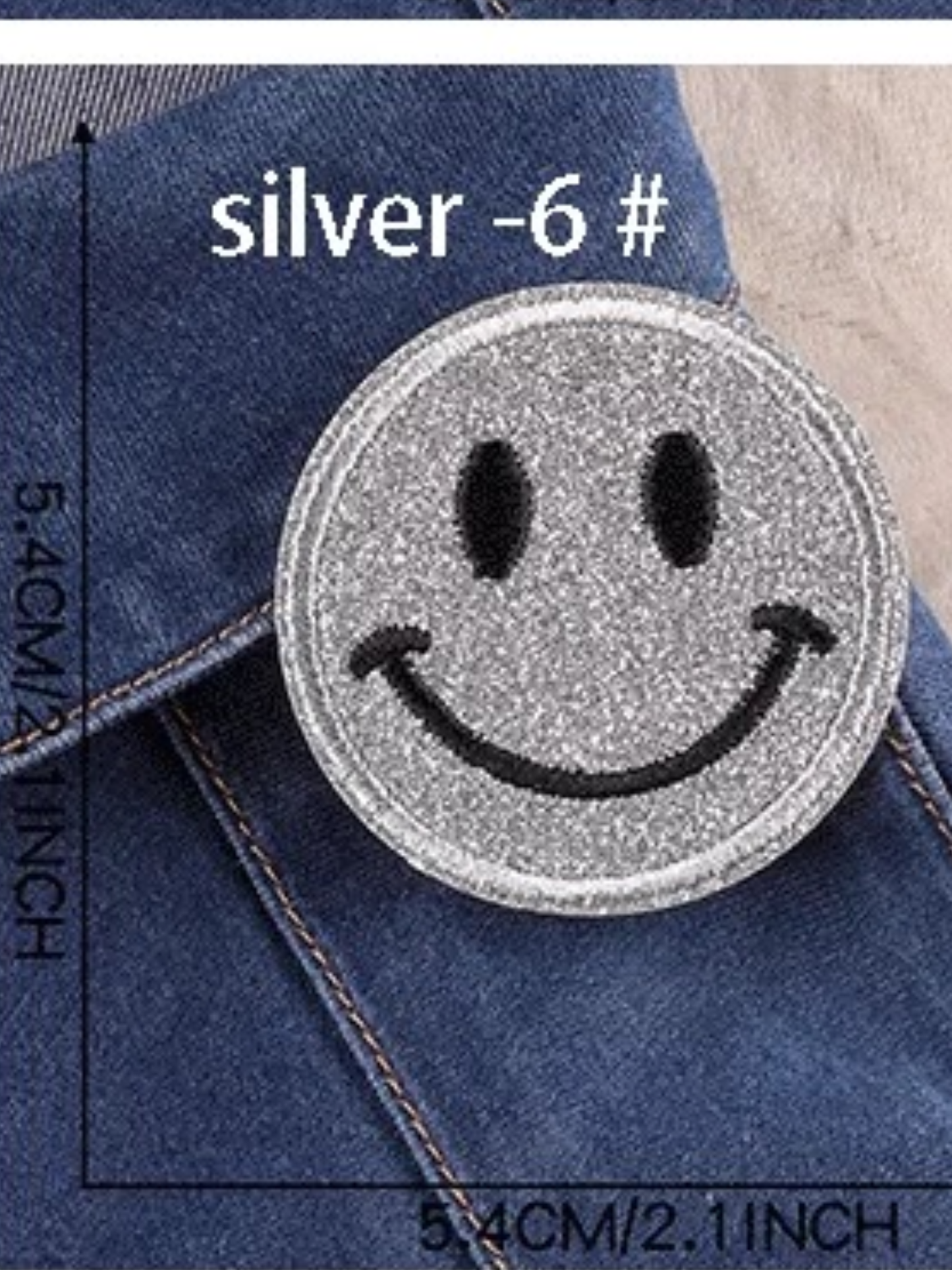 Glitter Smiley Face Stickers - Assorted Colors