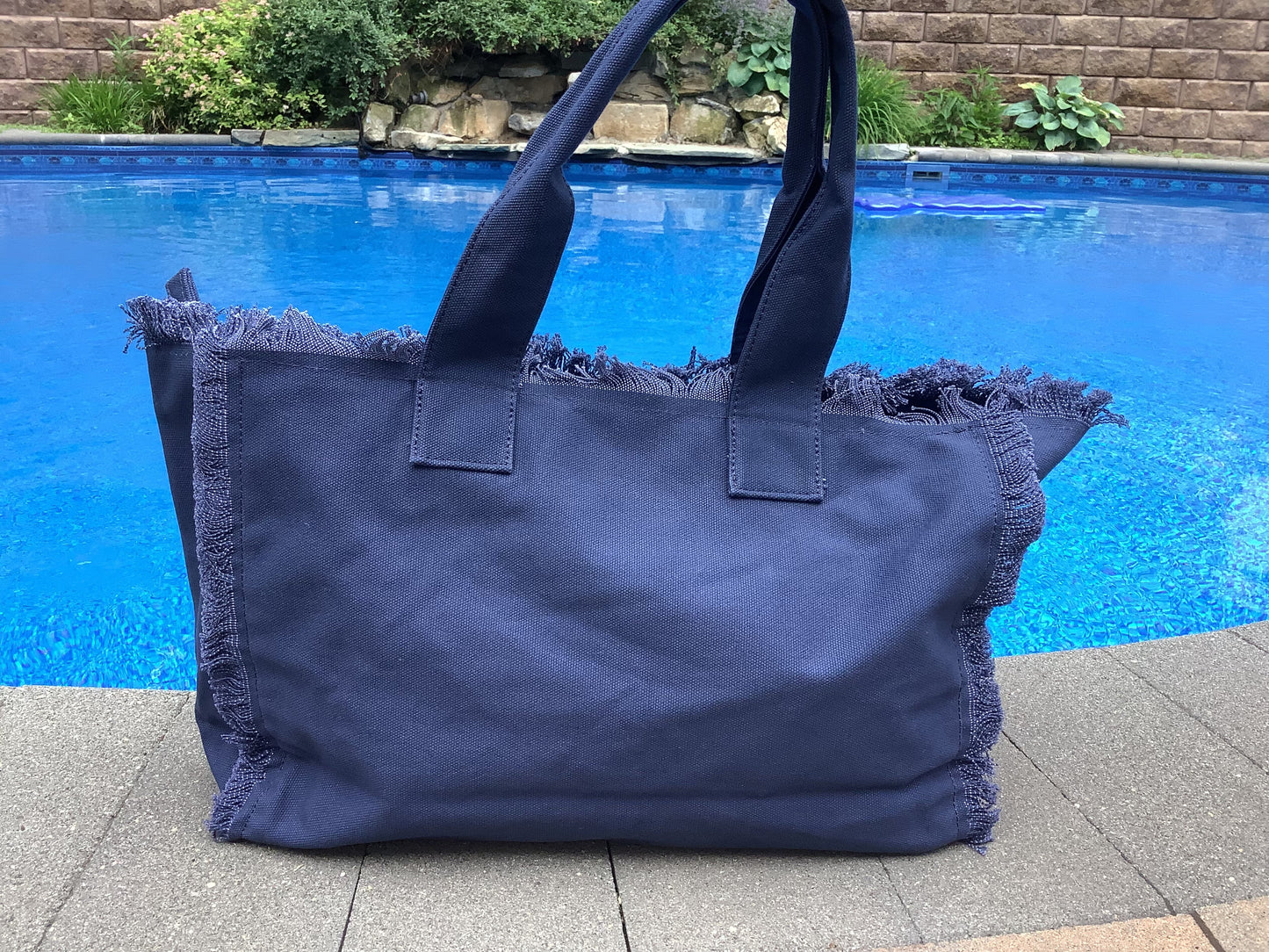 Hamsa Canvas Tote - Navy