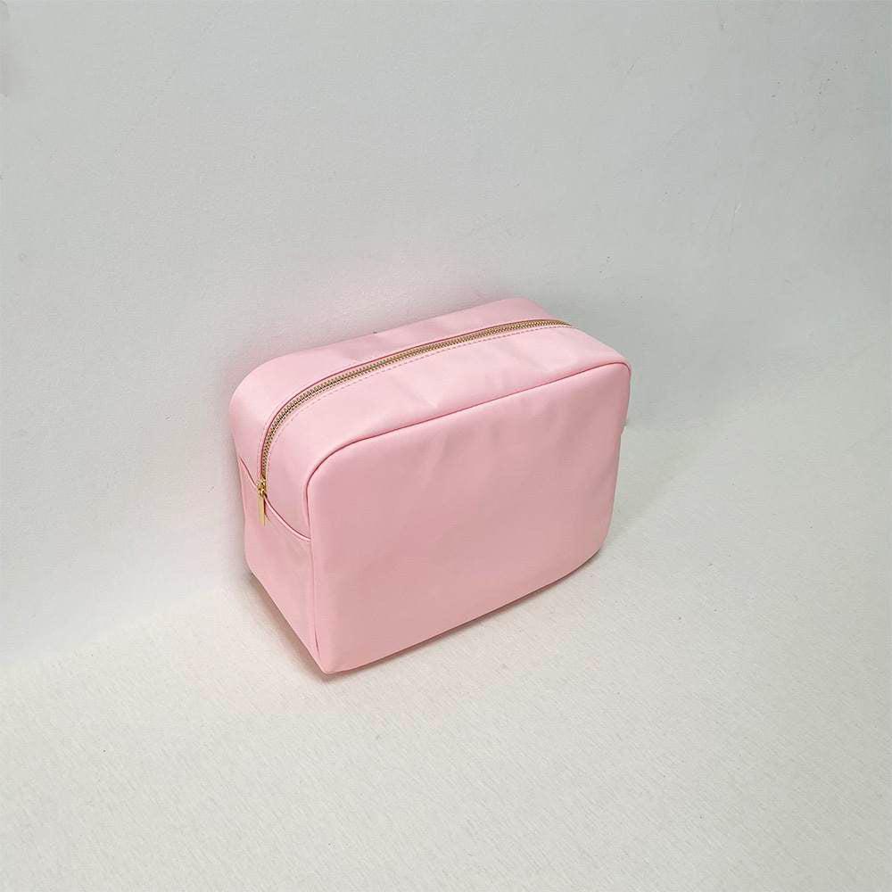 X-Large Nylon Zippered Cosmetic Bag - Assorted Colors