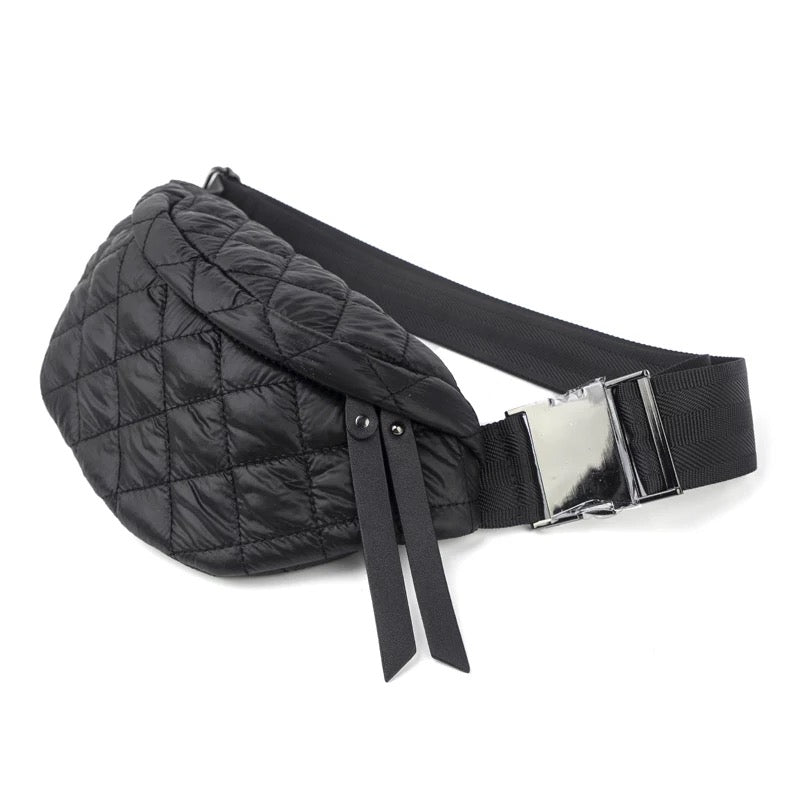 DKNY Puffer purchases Quilted Black Logo Fanny Pack Belt Bag/Sz:M-L/NWT