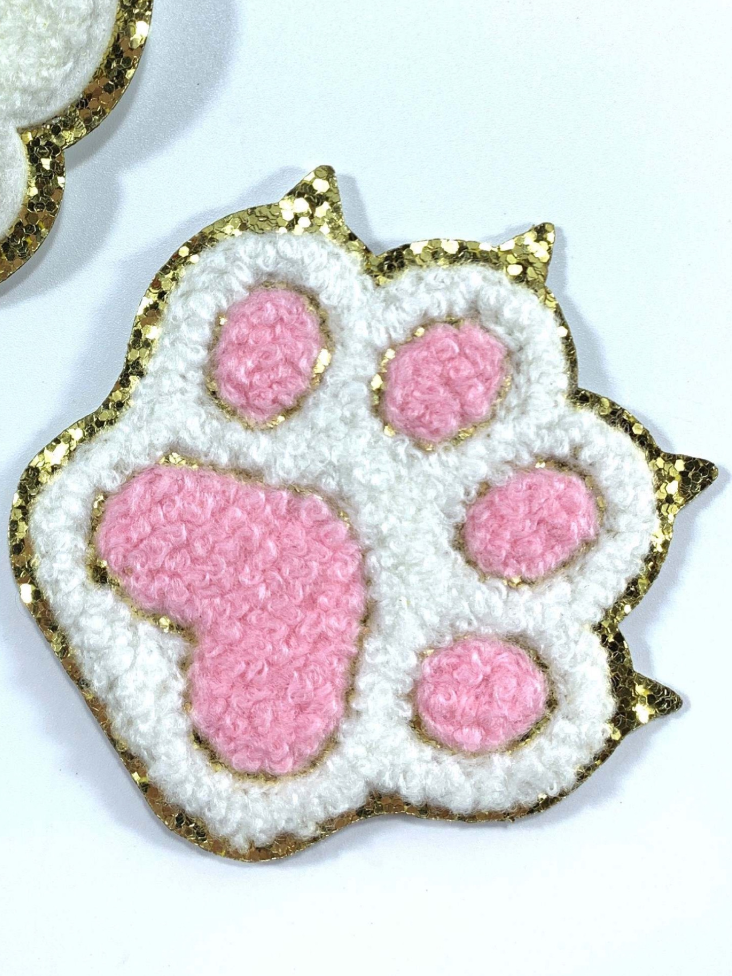 Paw Print Self Adhesive Patch - Pink or White