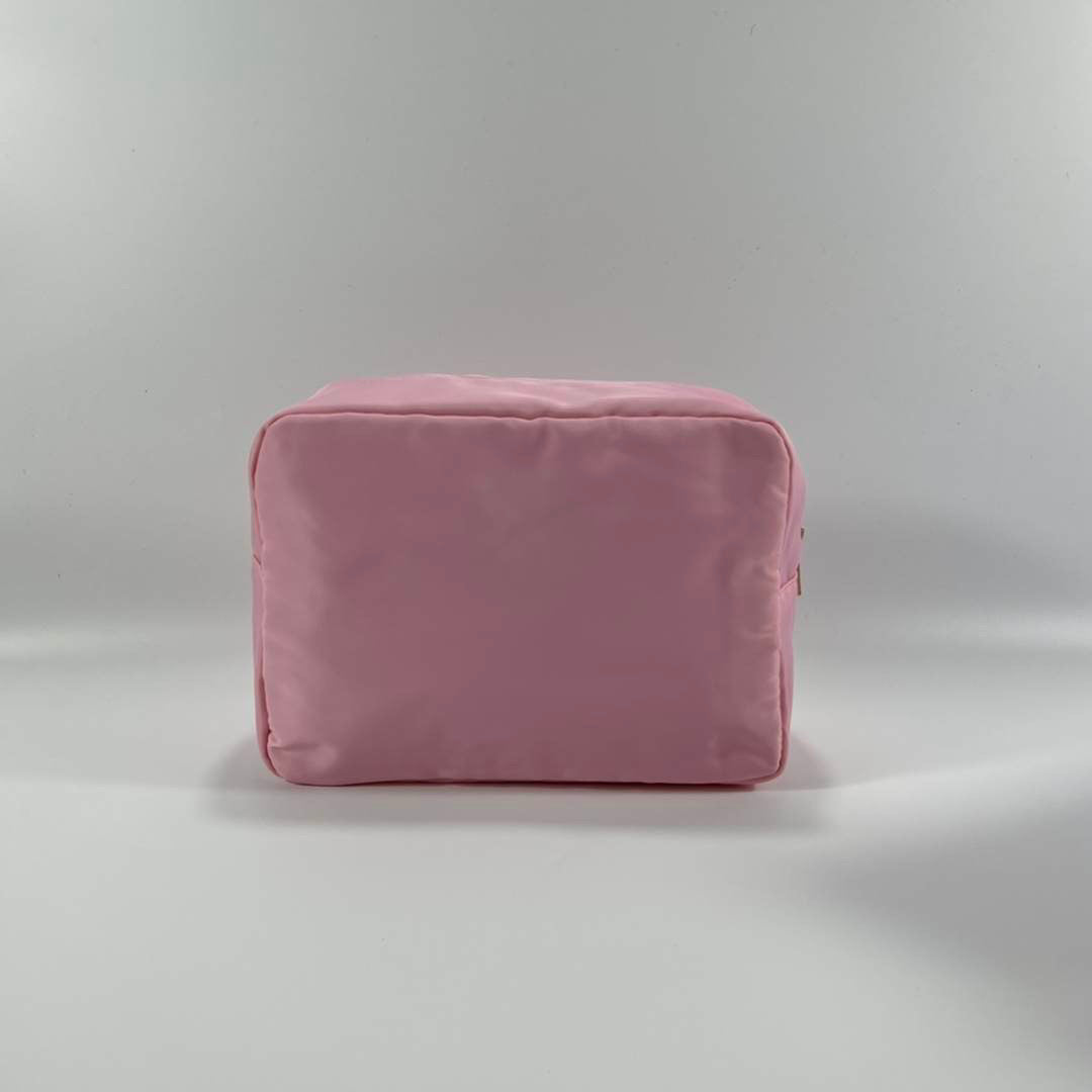 X-Large Nylon Zippered Cosmetic Bag - Assorted Colors