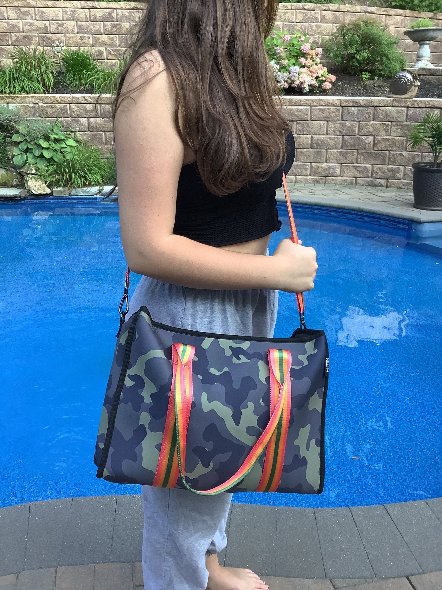 Neoprene Tote Bag - Army Camo