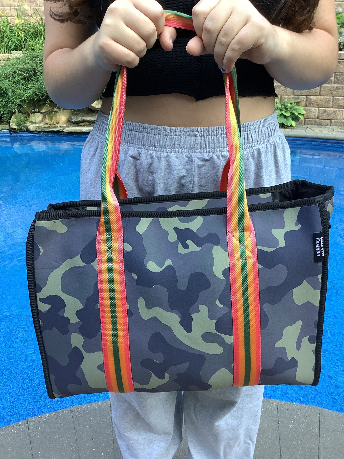 Neoprene Tote Bag - Army Camo