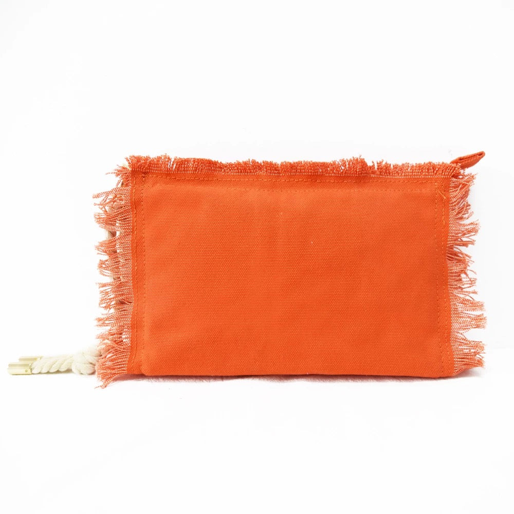 Canvas Fringe Clutch - Assorted Colors