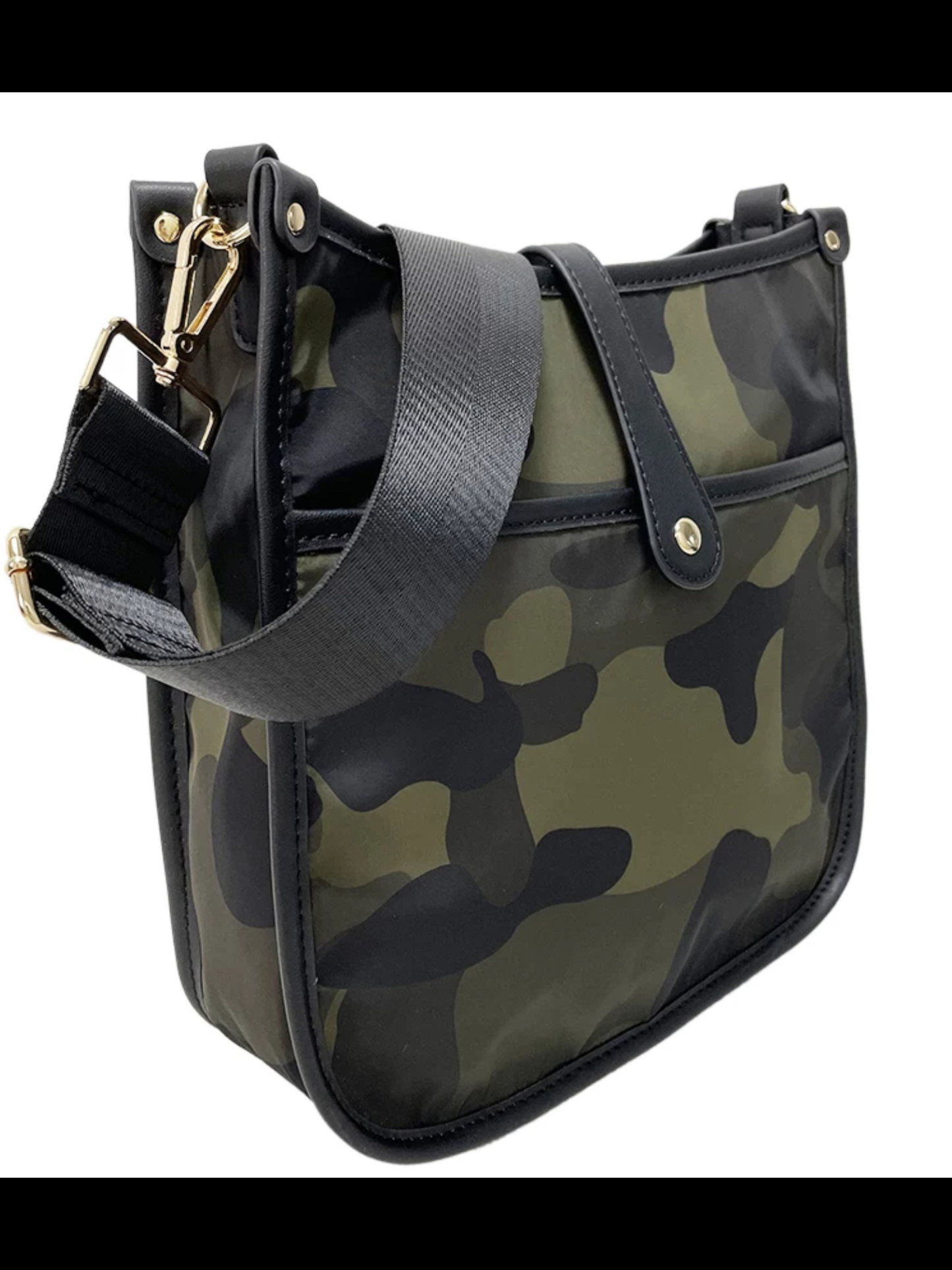 Army Camo Nylon Crossbody Messenger Bag