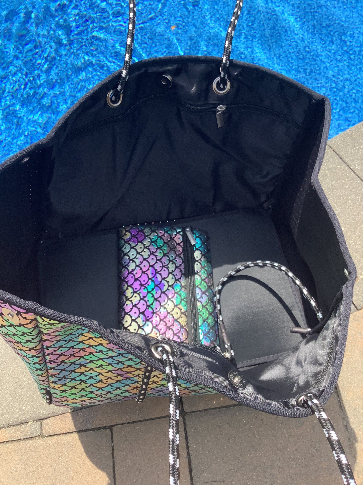 Mermaid Metallic Neoprene Tote 🧜‍♀️