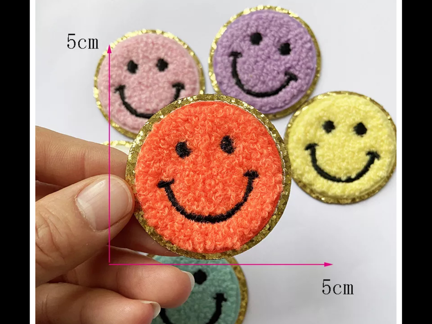 Smiley Face Self Adhesive Patch- Assorted Colors