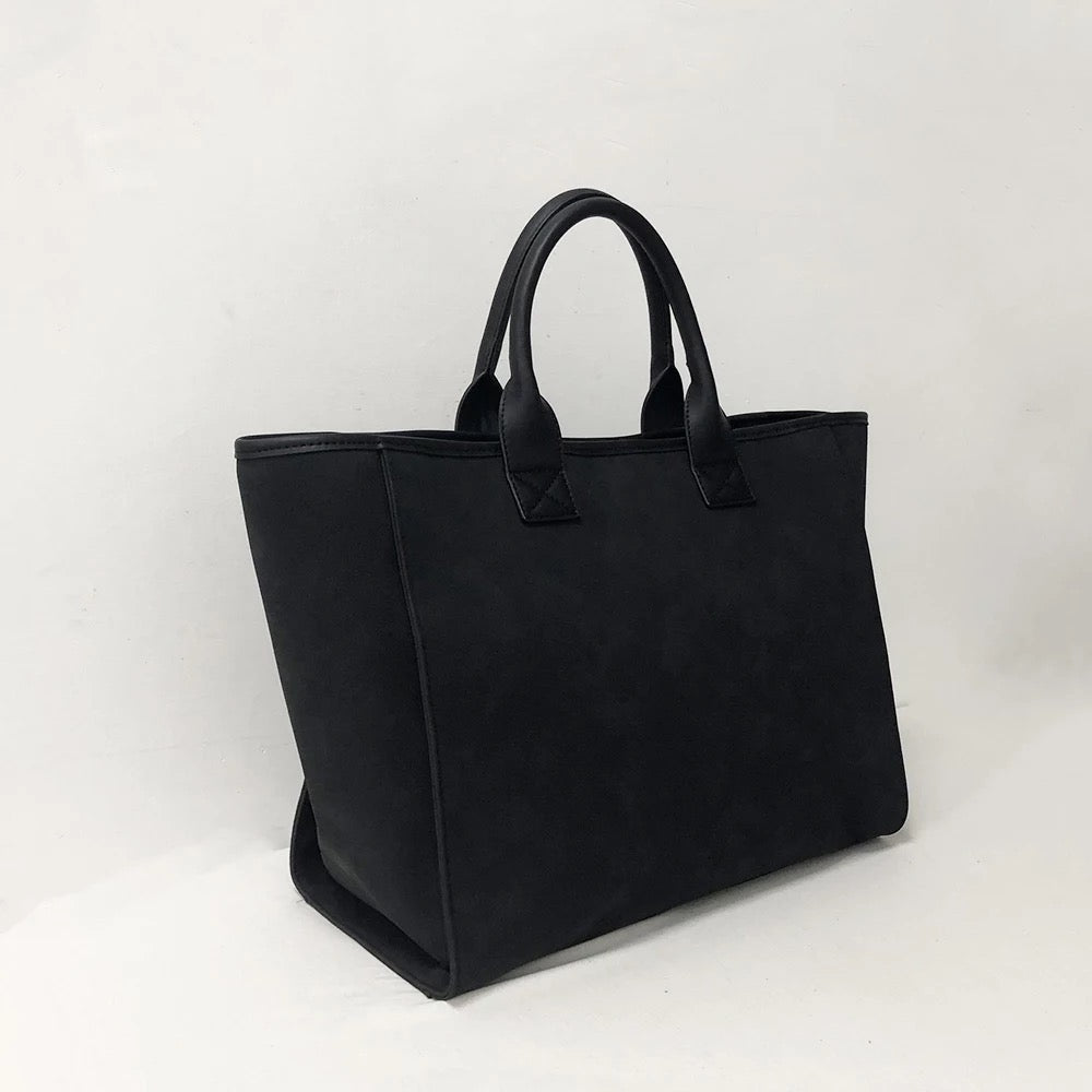 Nubuck Speak Italian Tote - Camel, Grey, Black