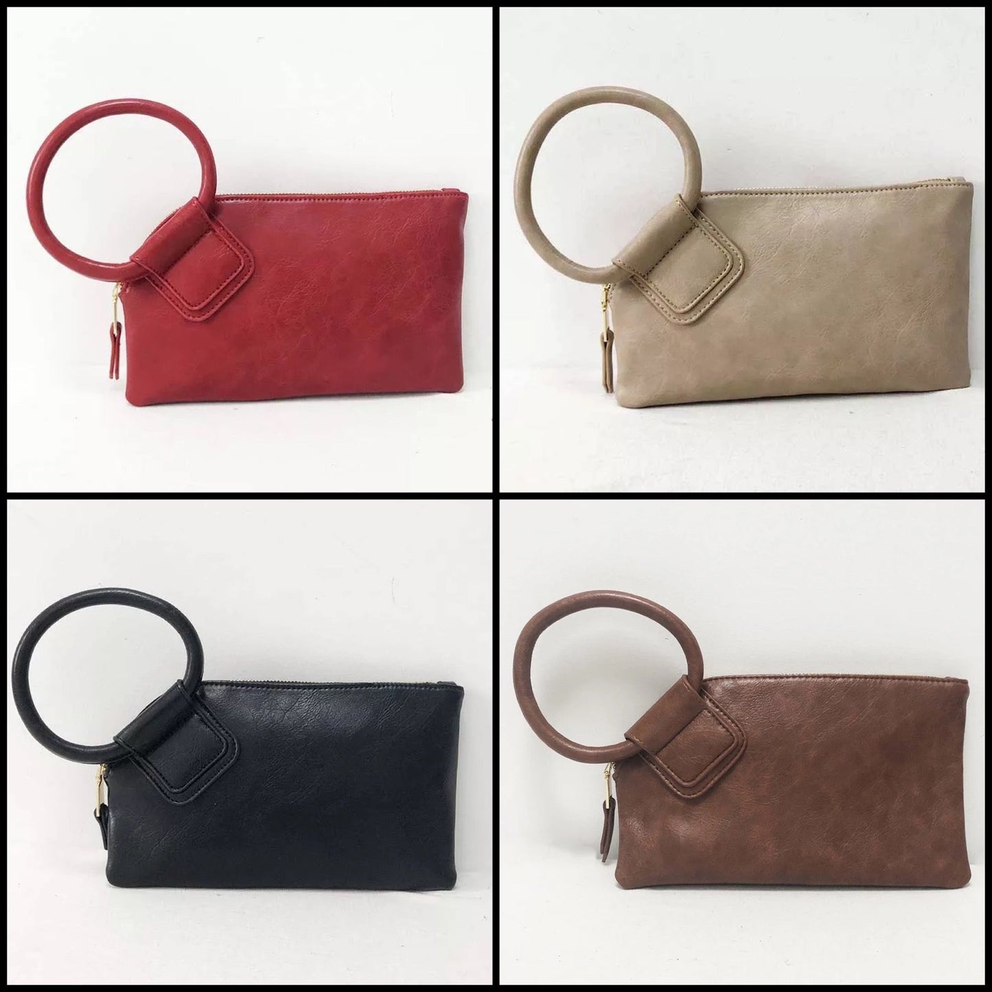 Vegan Leather Clutch - Assorted Colors