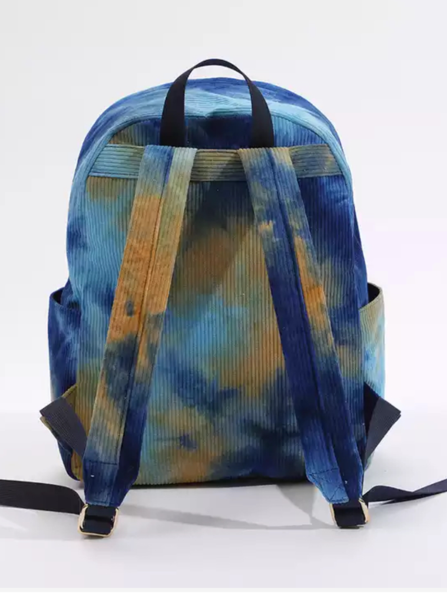 Corduroy Tie-dye Backpack - Ocean Blue