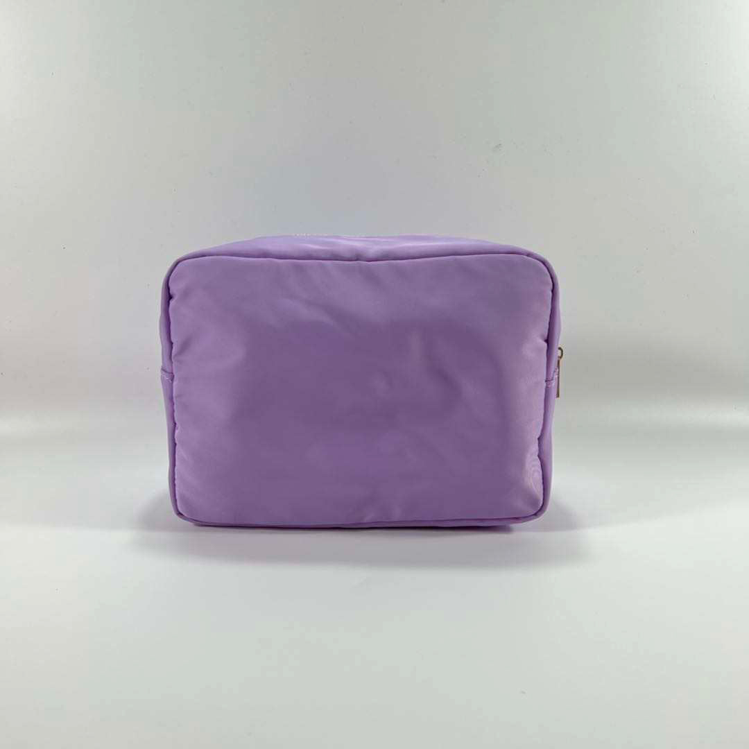 X-Large Nylon Zippered Cosmetic Bag - Assorted Colors