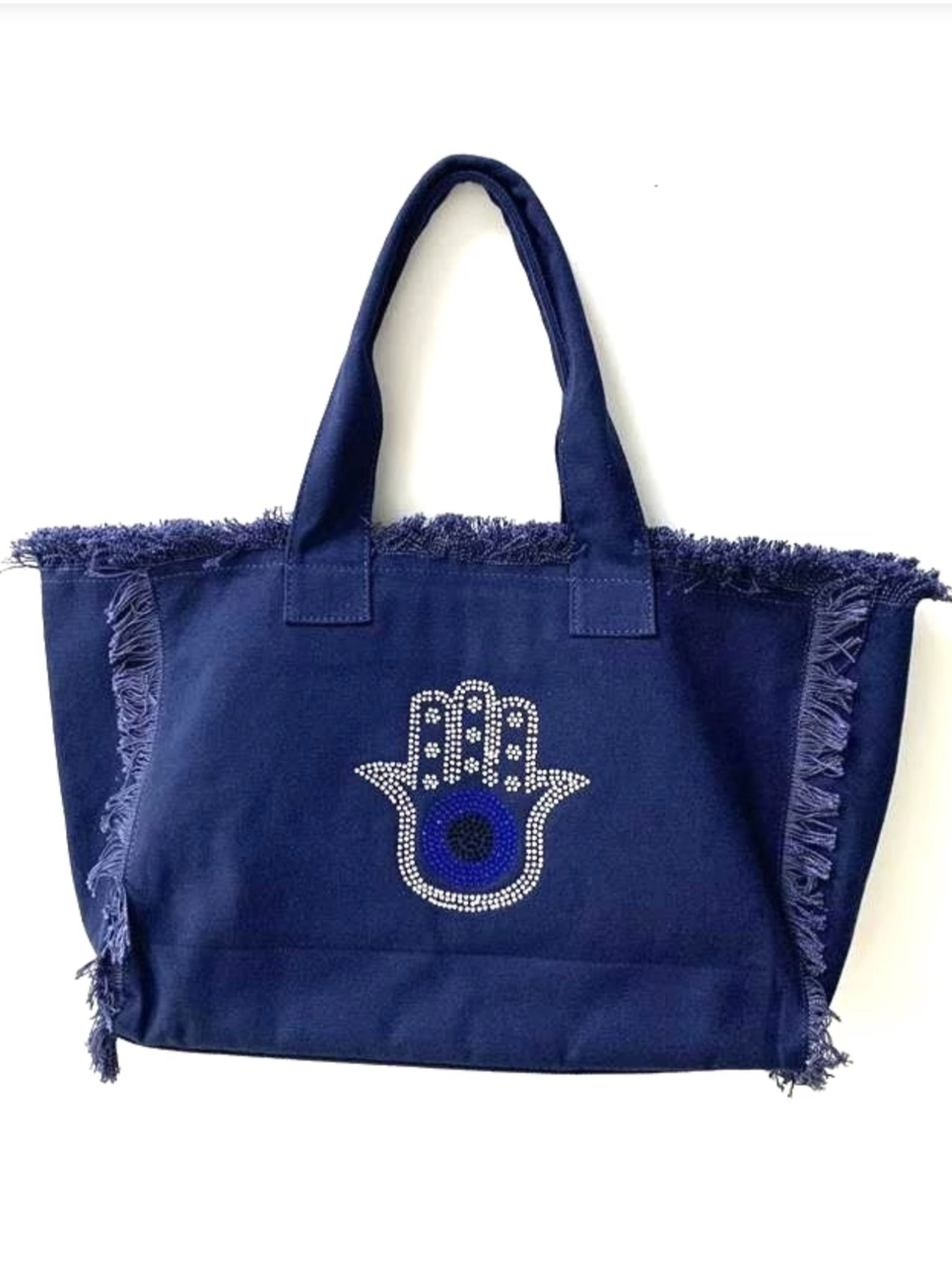 Hamsa Canvas Tote - Navy