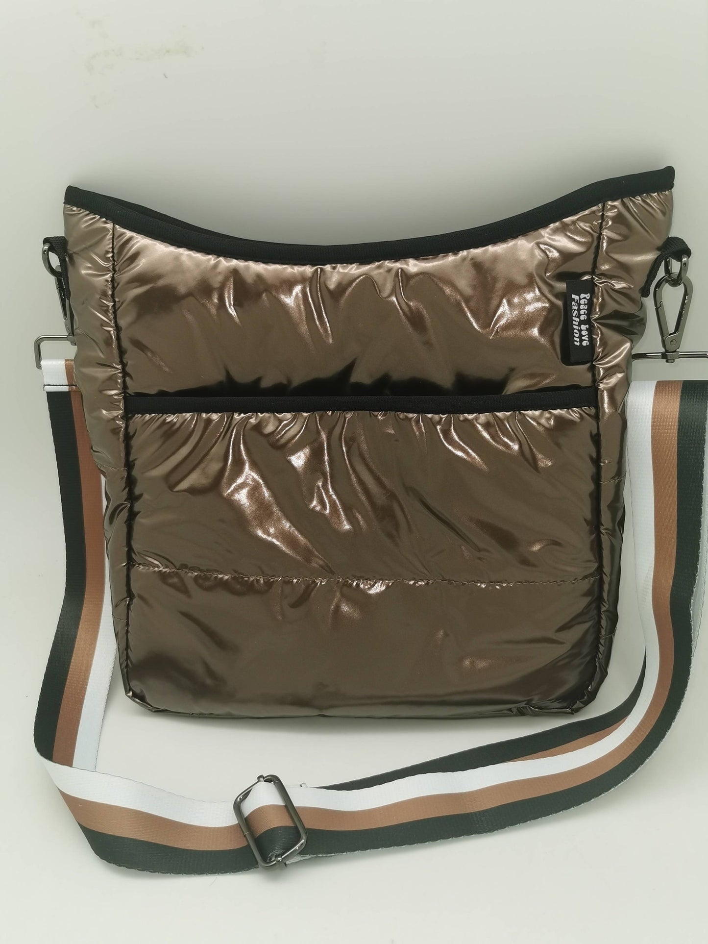 Shiny Puffer Crossbody - Bronze