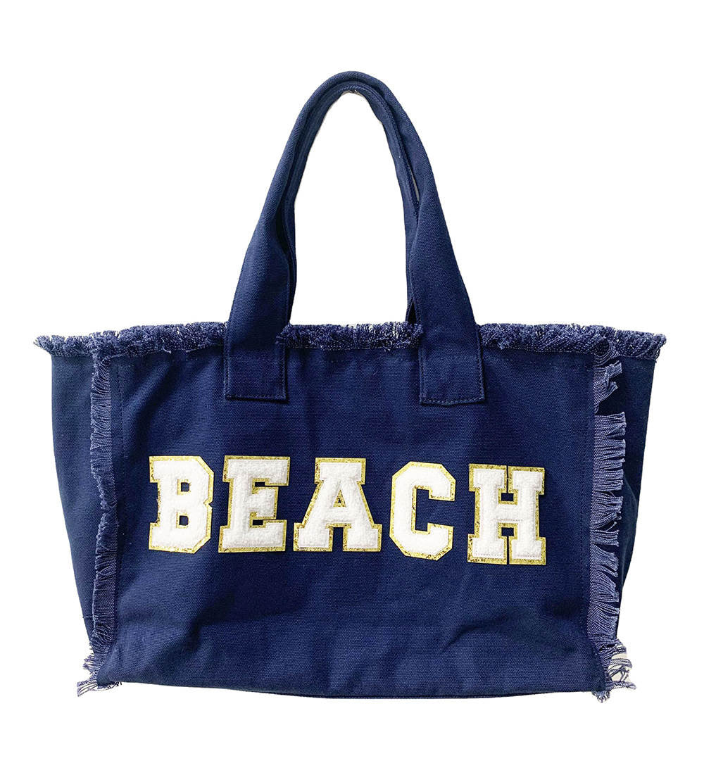 Beach Fringe Canvas Tote Bag - Assorted Colors