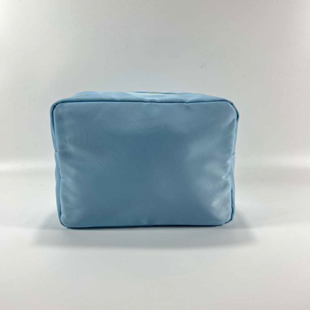 X-Large Nylon Zippered Cosmetic Bag - Assorted Colors