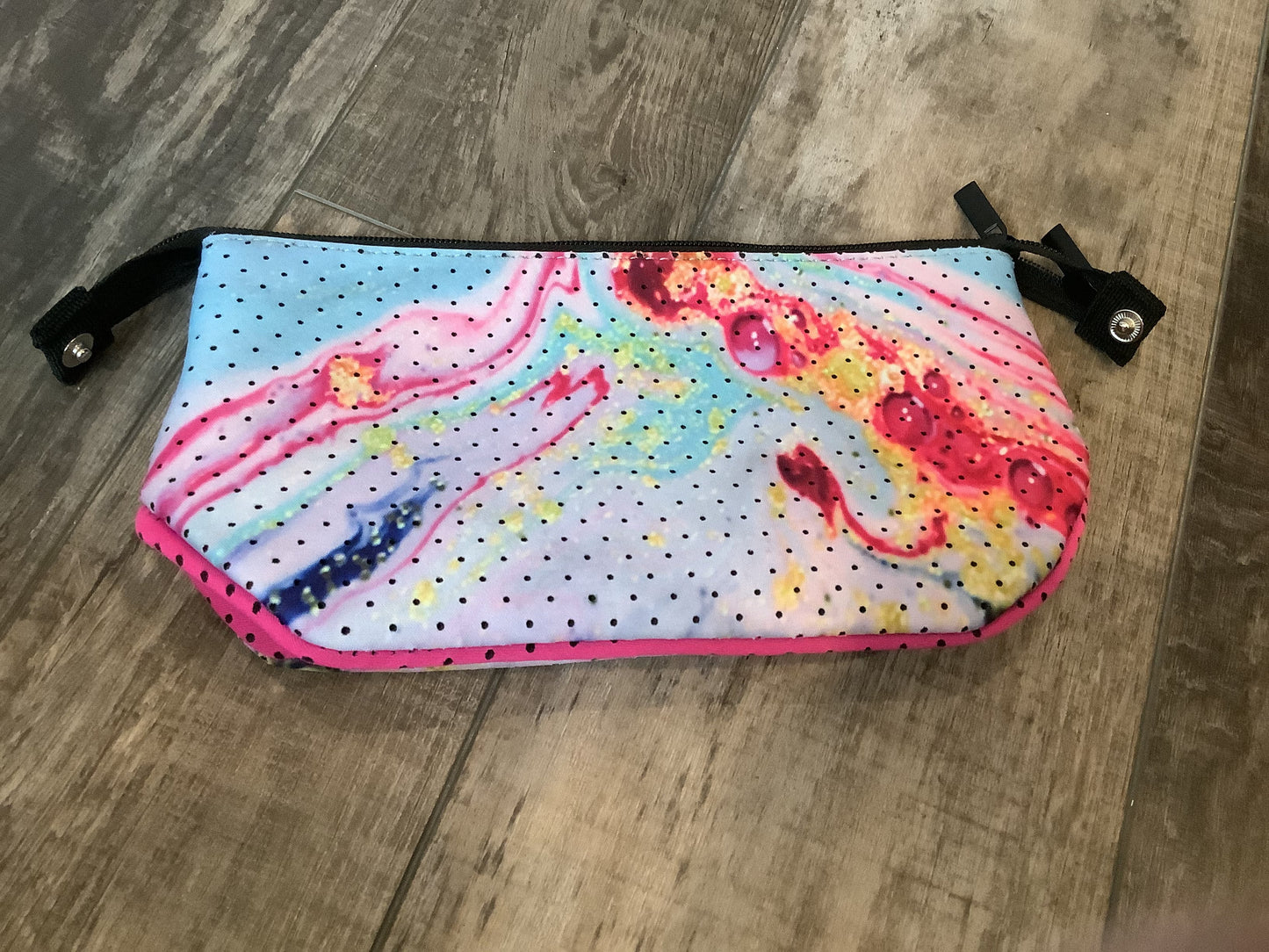 Pink Mix Geode Cosmetic/Wallet/Purse Neoprene Bag