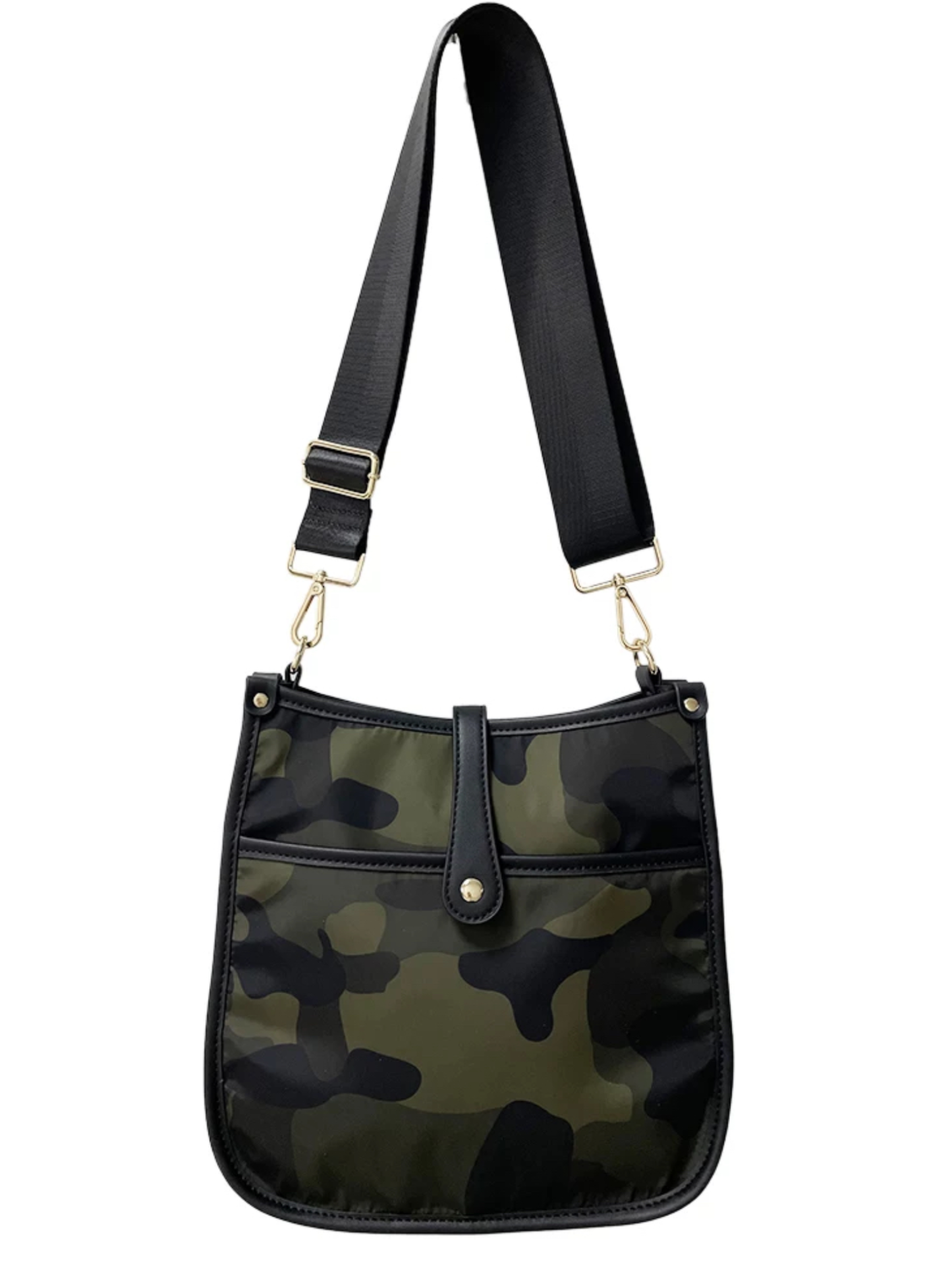 Army Camo Nylon Crossbody Messenger Bag