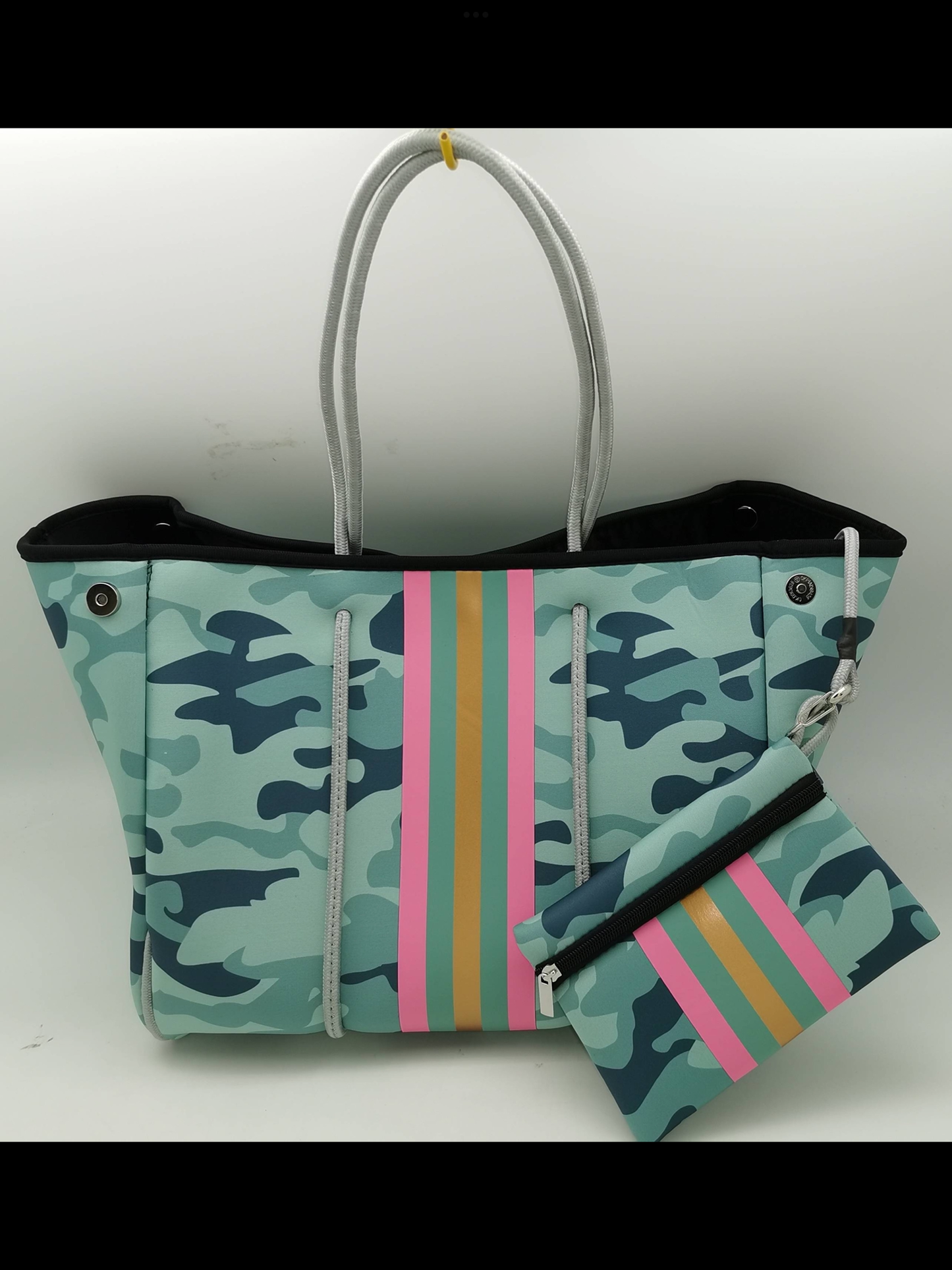 Mint Mix Camoflauge Neoprene Tote