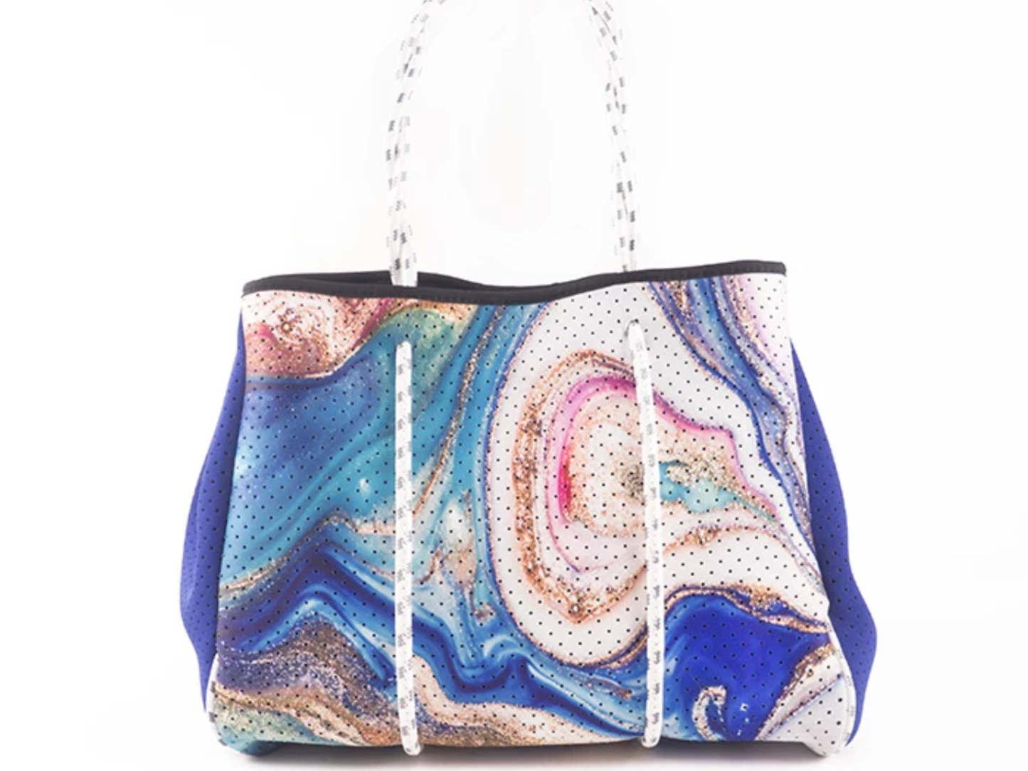 Royal Blue Geode Neoprene Tote