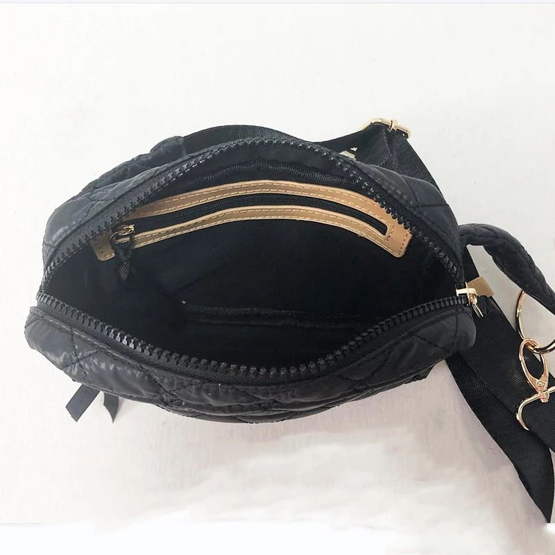 QUILTED BELT BAG FANNY BAG WAIST BAG - BLACK OR NAVY