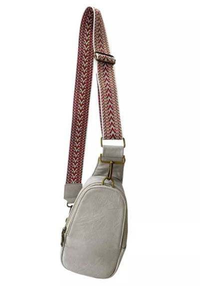 Vegan Leather Sling/ Belt Bag - Black, Grey, Camel or Pink