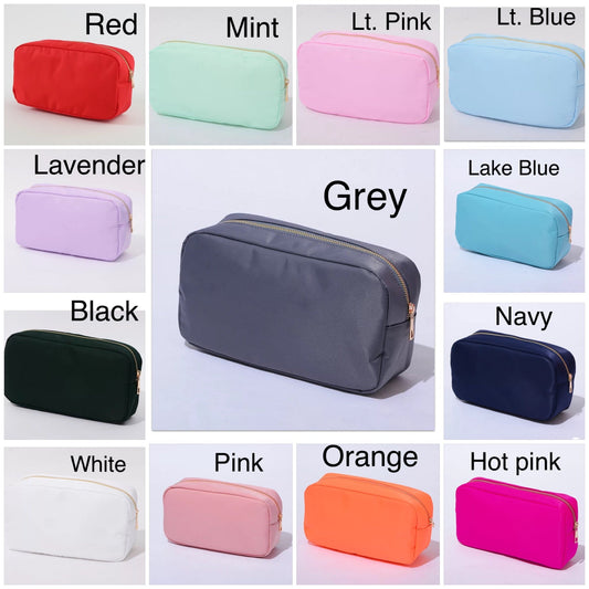 Large Nylon Cosmetic Bag - Assorted Colors